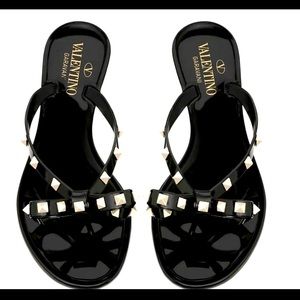 Valentino “Rock Stud” Sandals, Size 39